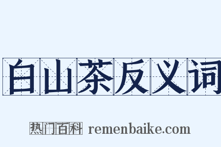 白山茶反义词是什么意思的图片